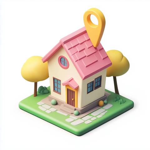 卡通房子定位图标