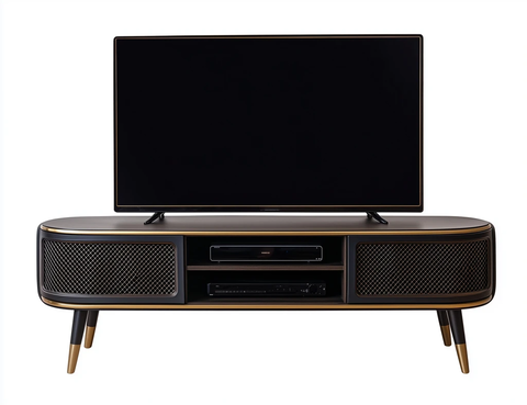 黑色电视柜空白屏幕