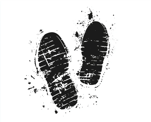 鞋印矢量图