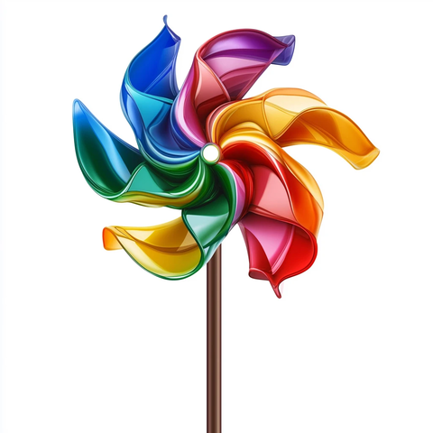 彩虹色风车糖果