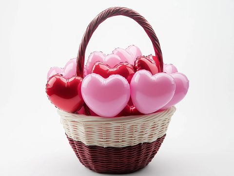 心形气球篮