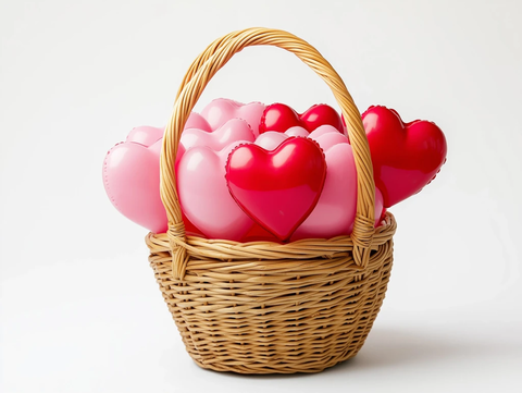 心形气球篮
