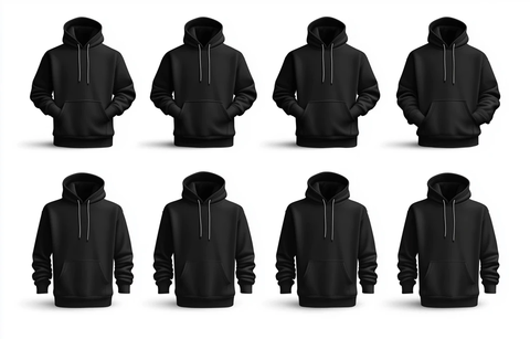 黑色连帽衫透明背景