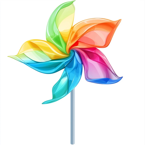 彩色风车棒棒糖