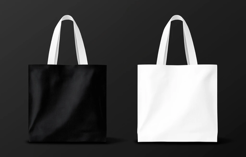 黑白购物帆布袋模板