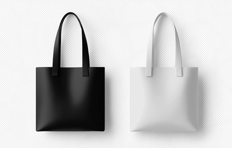 黑白手提袋模板