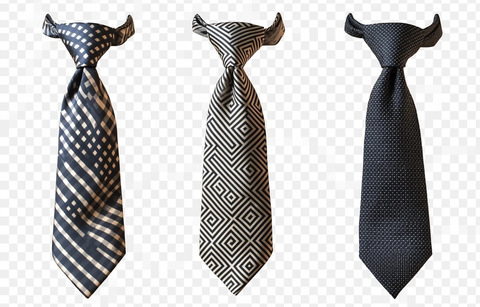 灰色几何图案领带