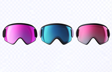 滑雪护目镜多色镜片展示