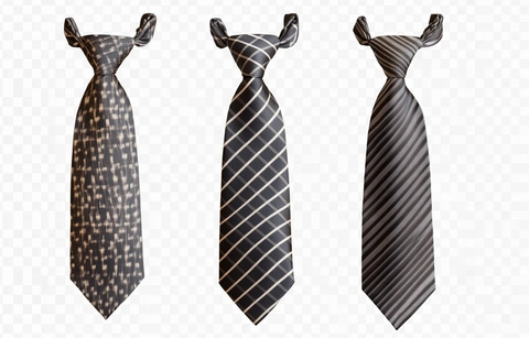 灰色几何图案领带