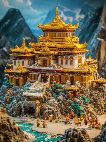 乐高寺庙模型