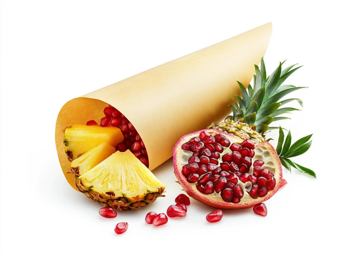 切半菠萝与石榴籽