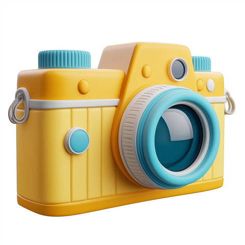 黄色蓝色相机图标