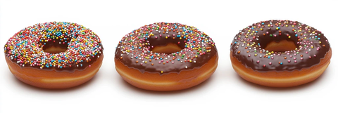 彩色糖霜巧克力甜甜圈