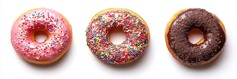 彩色糖霜巧克力甜甜圈