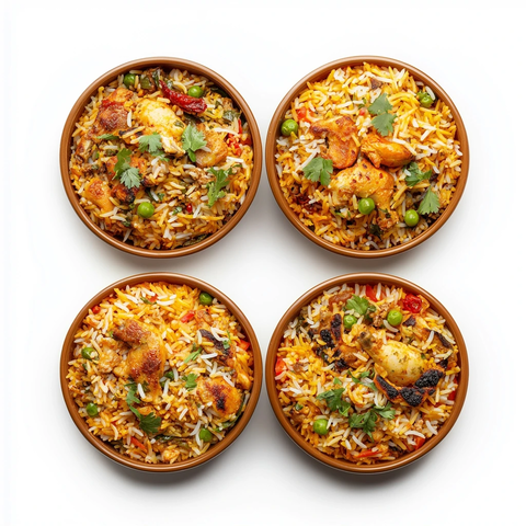 三盘鸡肉羊肉香饭