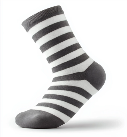 灰色条纹袜子