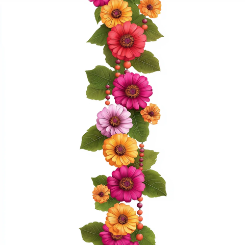 彩色花环装饰
