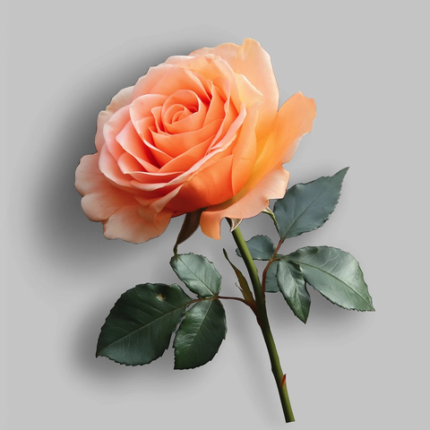 单支橙色玫瑰