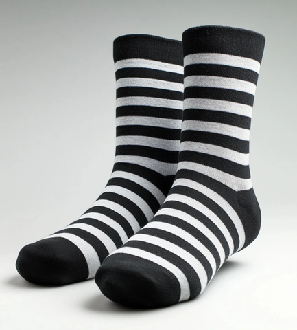 黑白条纹袜子