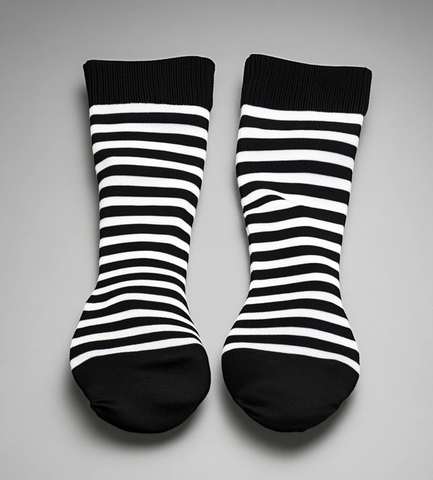 黑白条纹袜子