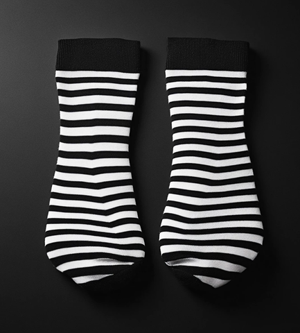 黑白条纹袜子
