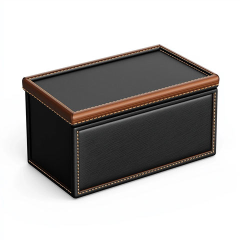 黑色矩形纸巾盒