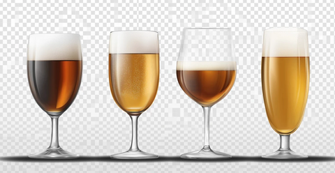 透明背景啤酒杯高分辨率