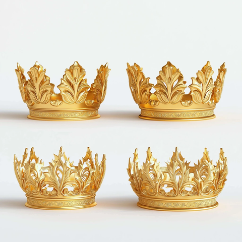 四顶金色皇冠