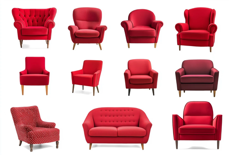 红色扶手椅集合