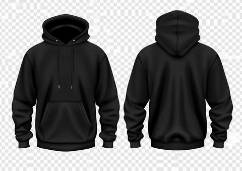 黑色连帽衫模板
