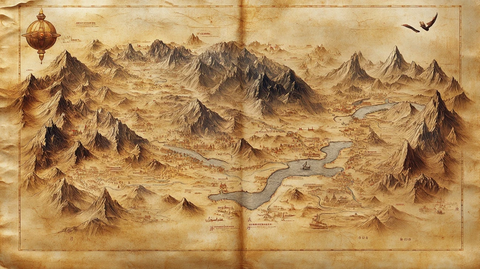 古老的山川地图