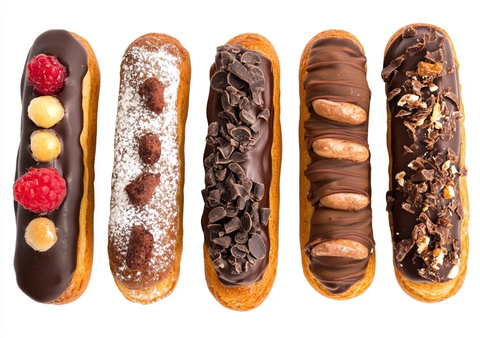 不同口味巧克力泡芙