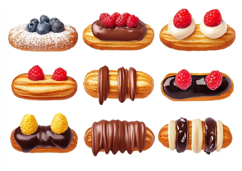 多种形状尺寸的闪电泡芙