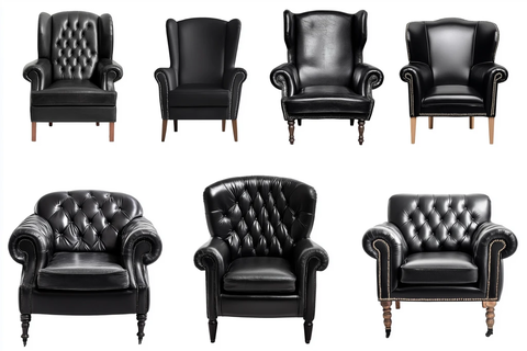 黑色皮革扶手椅集合