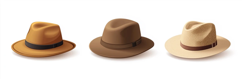 三种不同帽子图标