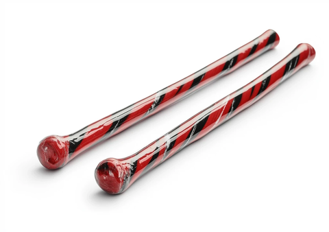 白色背景上的三根糖果棒