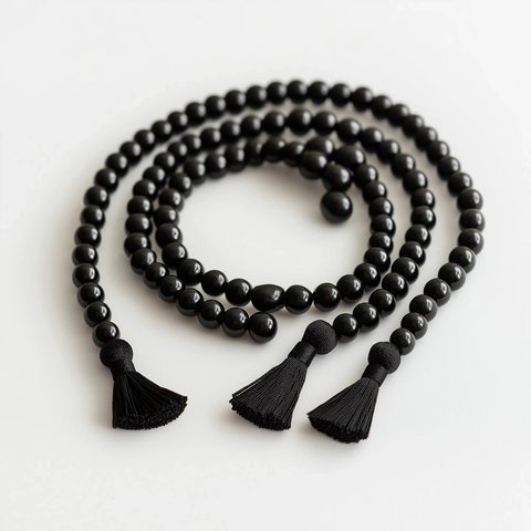 黑色念珠长流苏