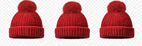 红色针织帽