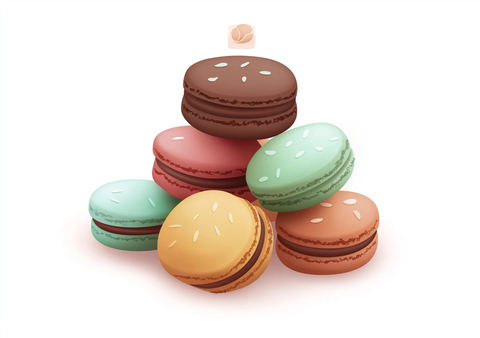 彩色马卡龙堆叠