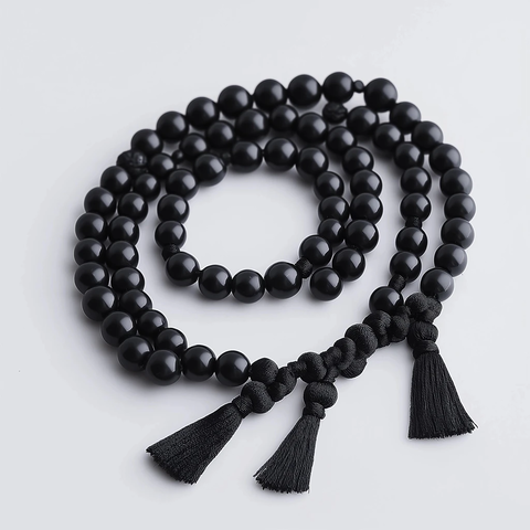 黑色念珠长流苏