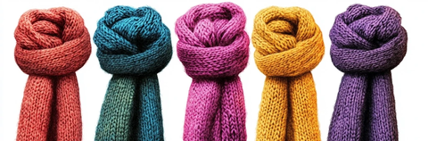 彩色针织围巾