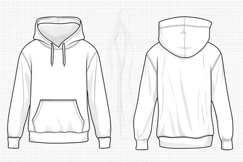 白色儿童连帽衫矢量图