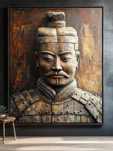 墙上的兵马俑室内装饰艺术