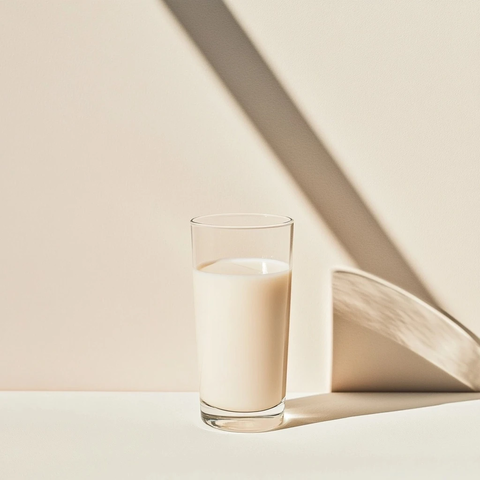 玻璃杯牛奶