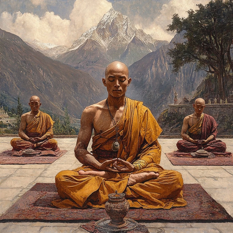 禅修的僧人