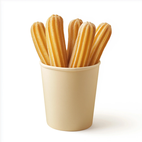 纸杯装糖霜油条