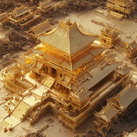 金色辉煌寺庙