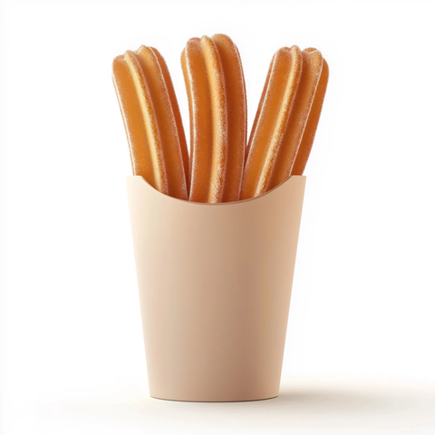 纸杯装糖霜油条