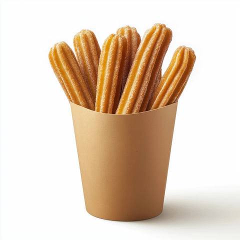 纸杯装糖霜油条