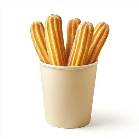 纸杯装糖霜油条